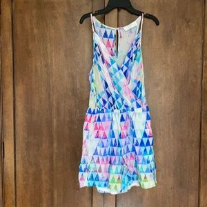 Colorful Silk sleeveless romper